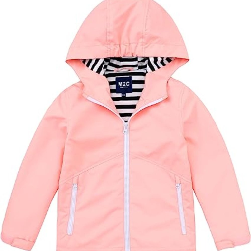 M2C Boys Girls Hooded Waterproof Jacket Light Windbreaker
